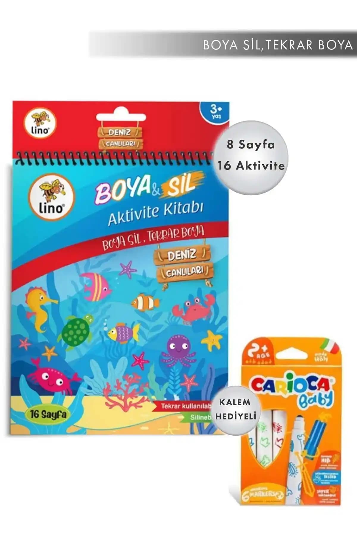 Carioca Lino Boya Sil Aktivite Kitabı: Çocuklar İçin Eğlenceli ve Eğitici Bir Set