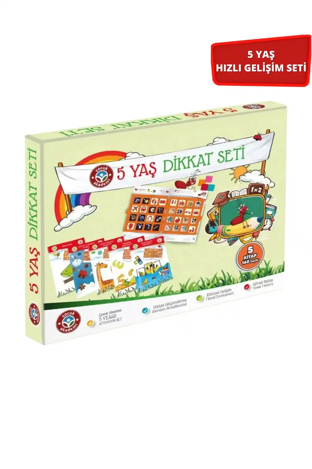 Çocuk Akademi Dikkat Kitapları 5 Yaş: Erken Çocuk Gelişimi İçin Etkili Eğitim Aracı