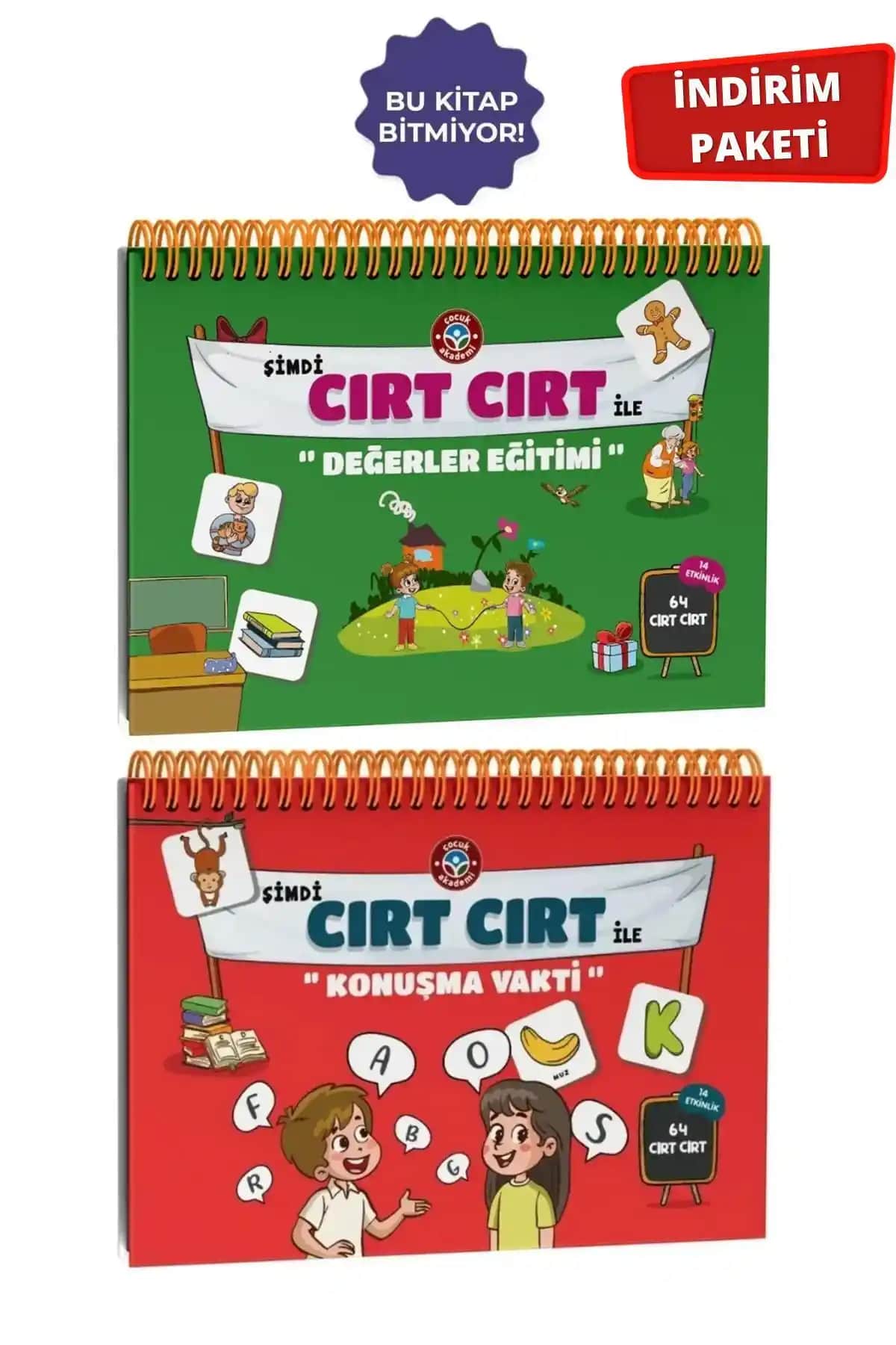 Çocuklar İçin Değerler Eğitimi Seti ve Konuşma Becerileri Geliştirici Kitaplar