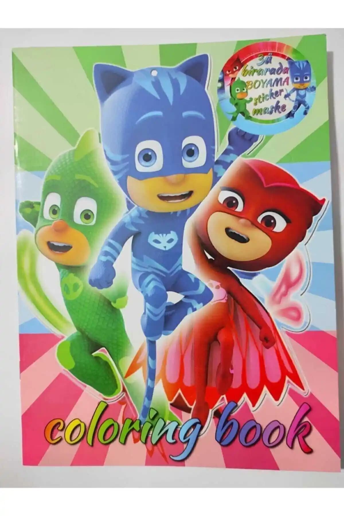 Çocuklar İçin PJ Maskeler Temalı Boyama ve Aktivite Seti Güvenli ve Eğlenceli