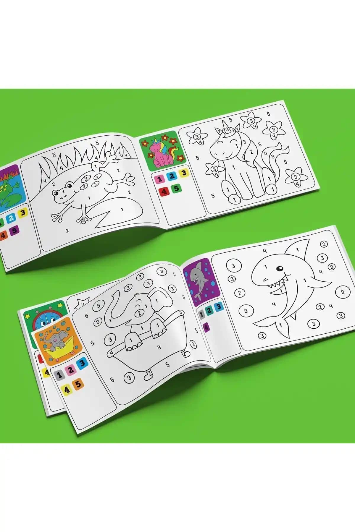 Çocuklar İçin Seviye 2 Sayılarla Boyama Kitabı Gelişim ve Eğlence Sunar