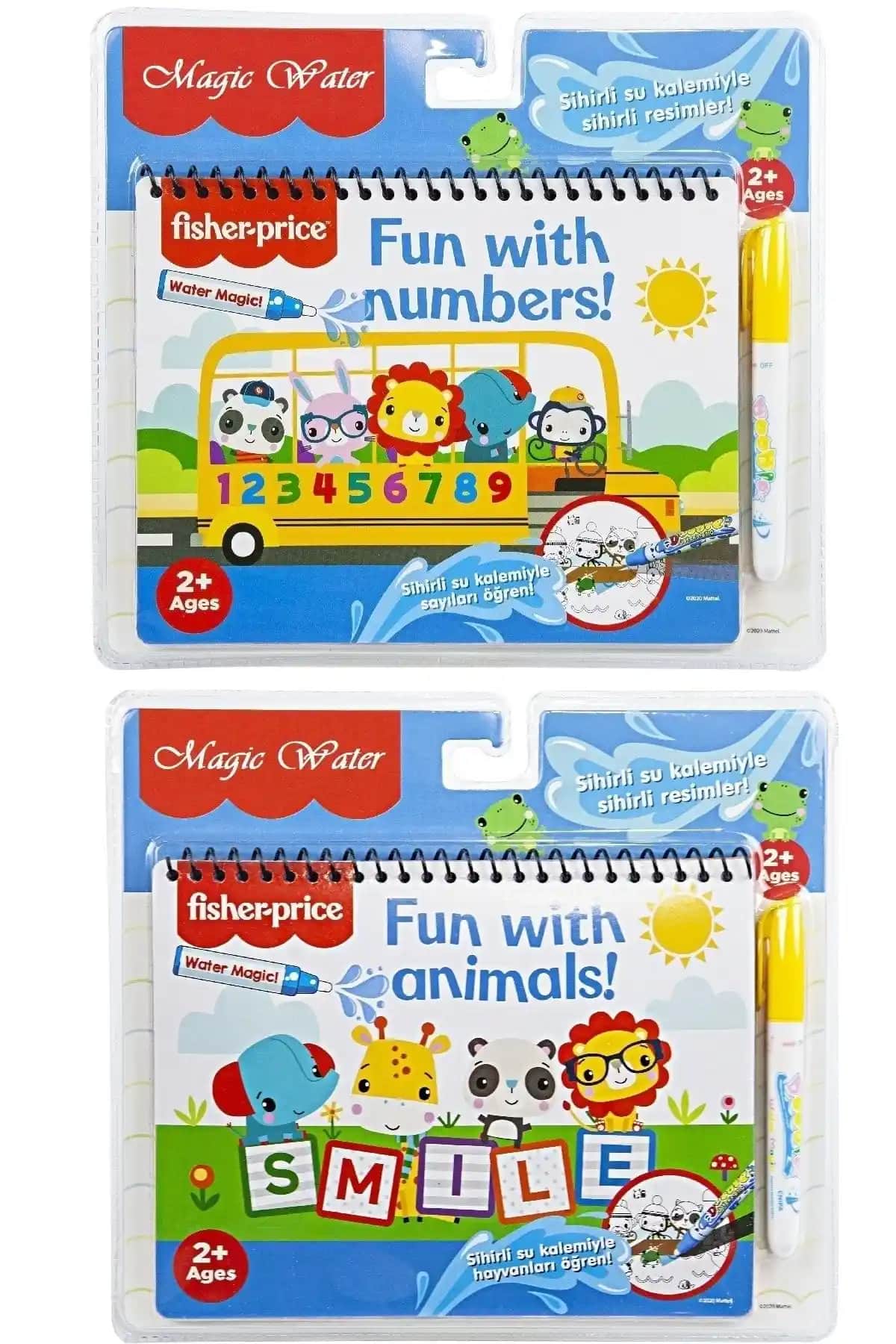 Fisher Price 2'li Water Painting Seti: Çocuklar İçin Eğlenceli ve Eğitici Boyama Kitabı