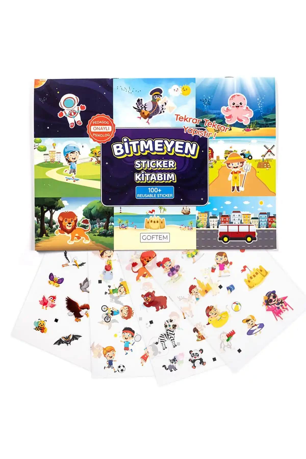 Gepettoys Pedagog Psikolog Onaylı Bitmeyen Sticker Kitabım Çocukların Hayal Gücünü Geliştiren Eğitici Ürün