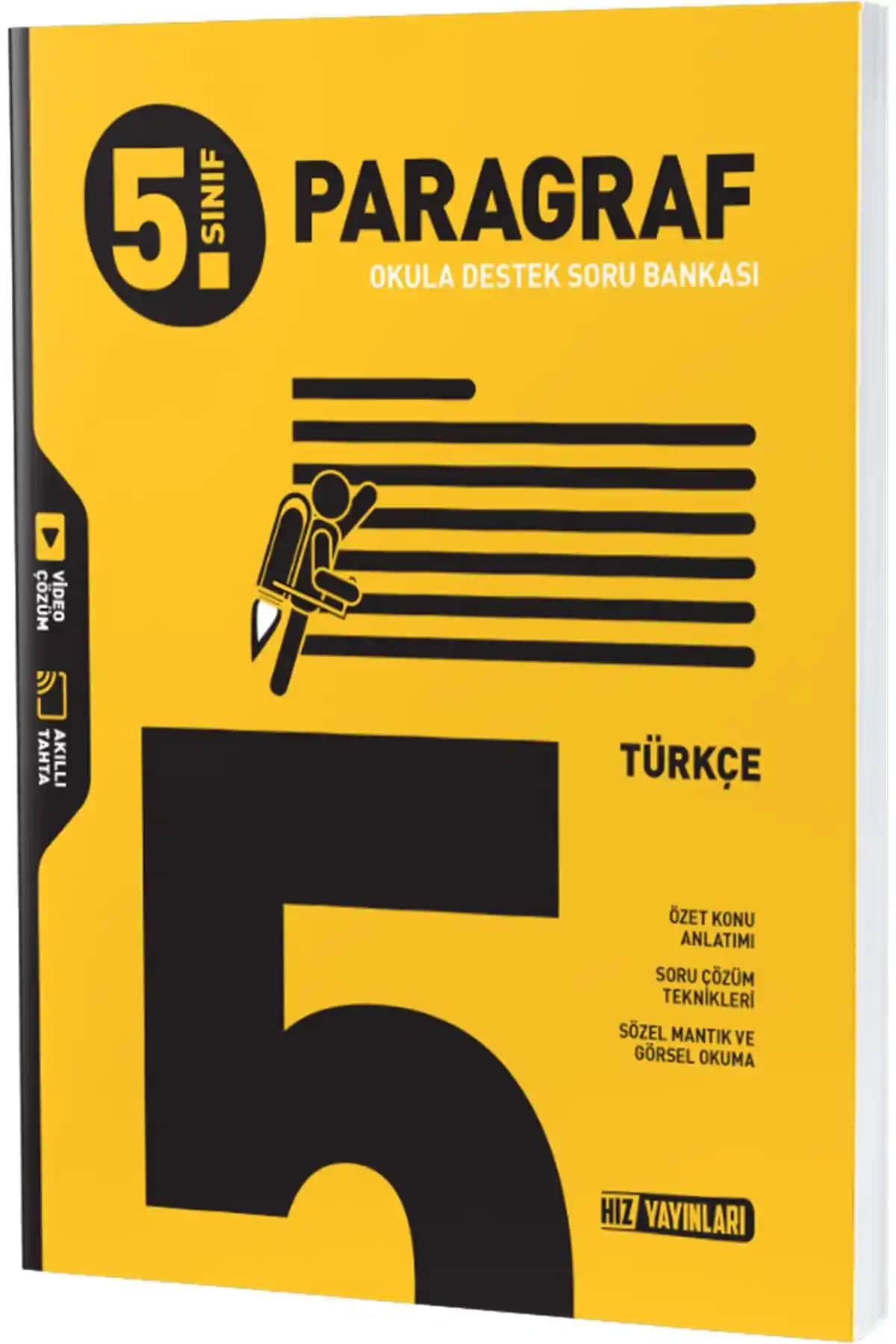 Hız Yayınları 5. Sınıf Türkçe Paragraf Soru Bankası Güncel ve Kullanışlı Eğitim Kaynağı