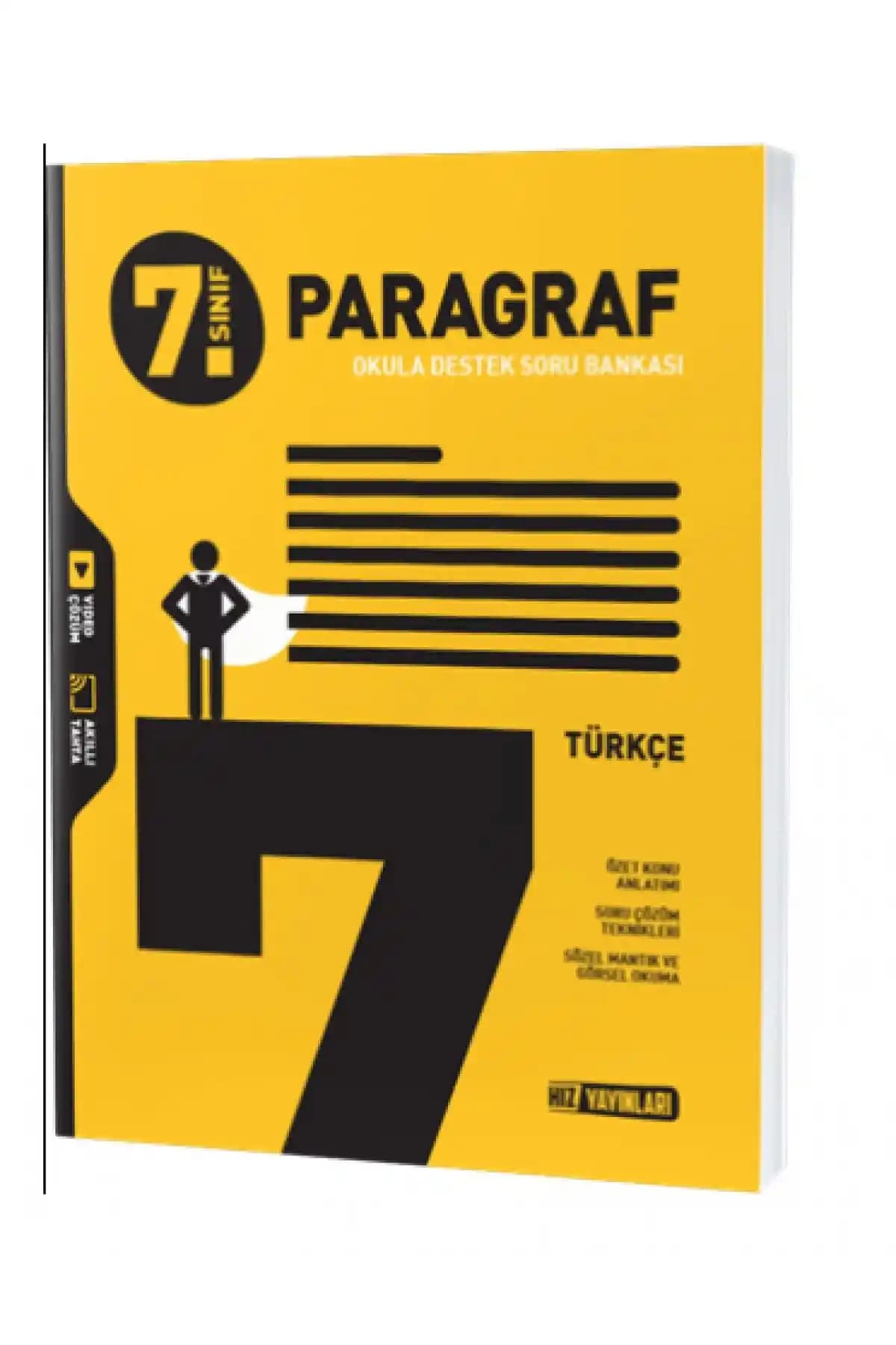 Hız Yayınları 7. Sınıf Türkçe Paragraf Soru Bankası Güncel ve Güvenilir Eğitim Kaynağı