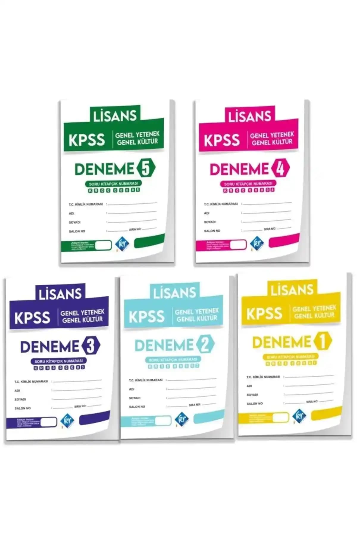 KR Akademi KPSS Lisans Genel Yetenek ve Genel Kültür 5'li Deneme Paketi Güncel İçeriklerle