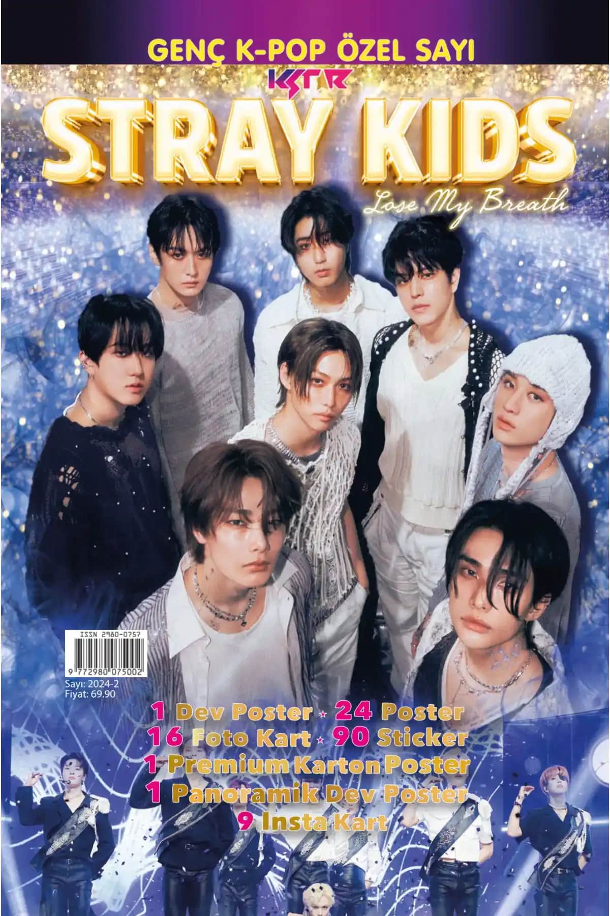 KSTAR Stray Kids (Lose My Breath) Dergisi 2024 Türkçe Pop Müzik Koleksiyon Ürünü