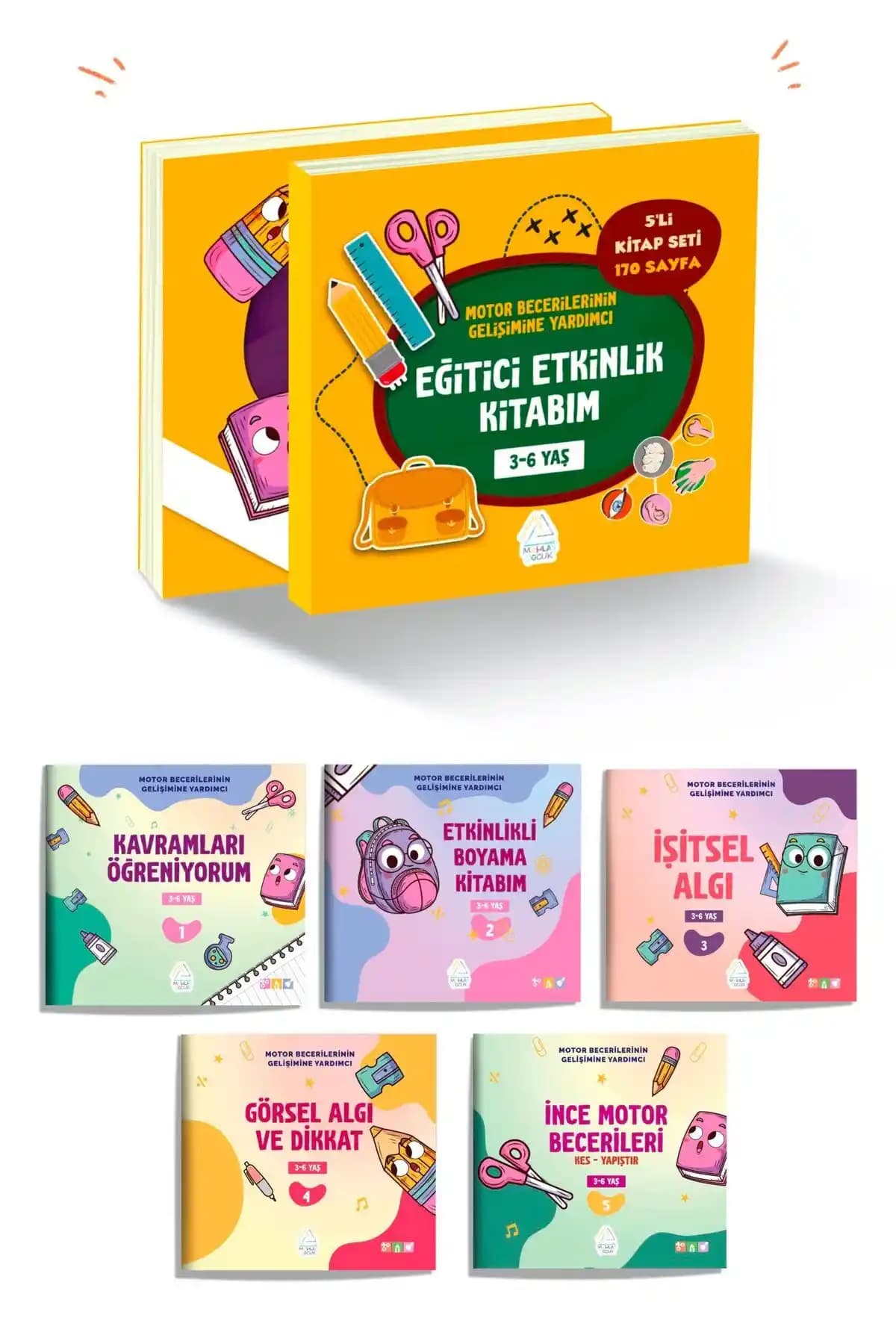 Mahlas Yayınları Eğitici Etkinlik Kitabım Seti Çocukların Gelişimine Uygun Öğretici Materyal