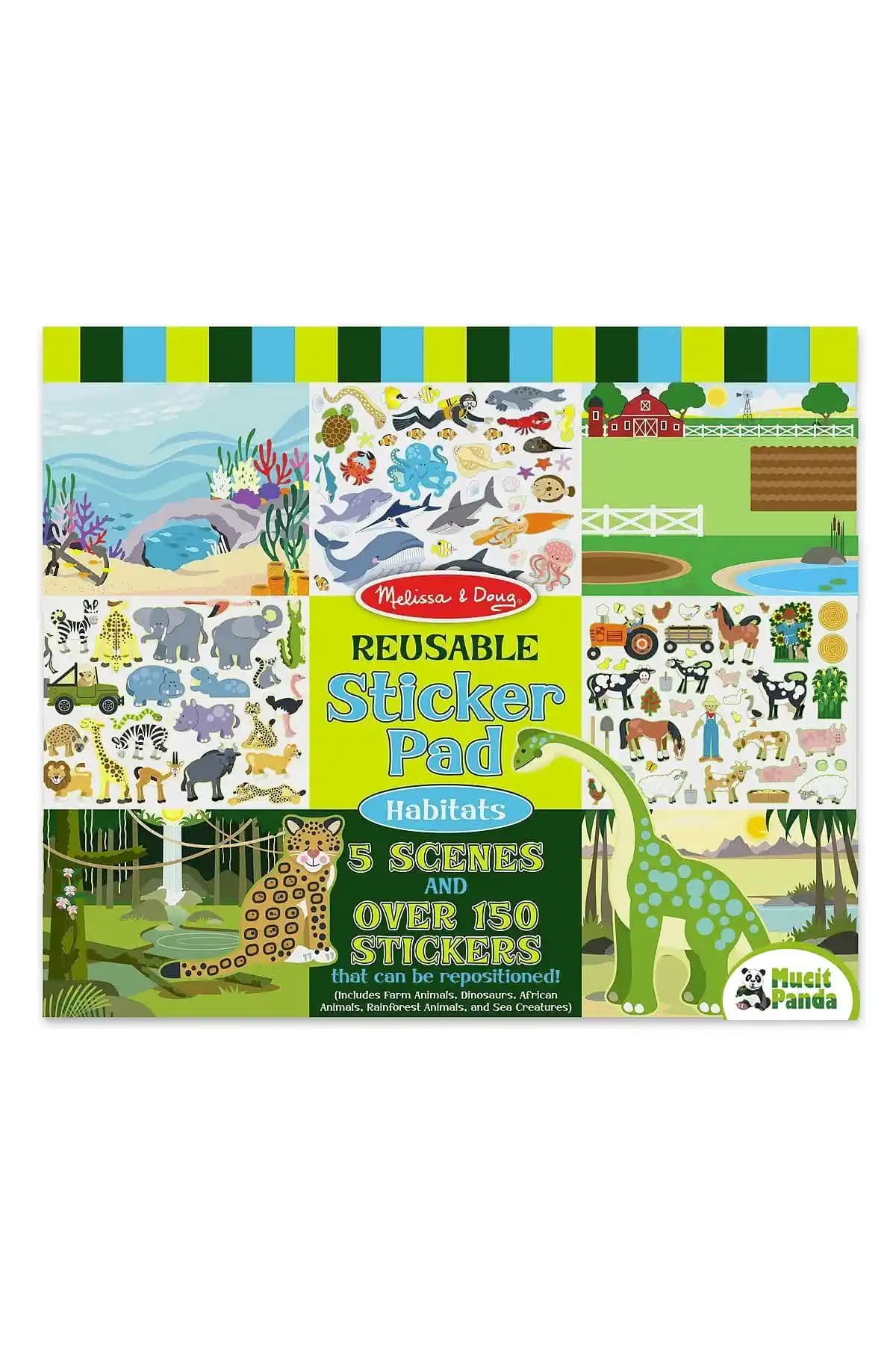 Melissa & Doug Hayvanlar Temalı Tak Çıkar Çıkartma Kitabı Çocukların Öğrenme ve Eğlenme Deneyimini Destekler