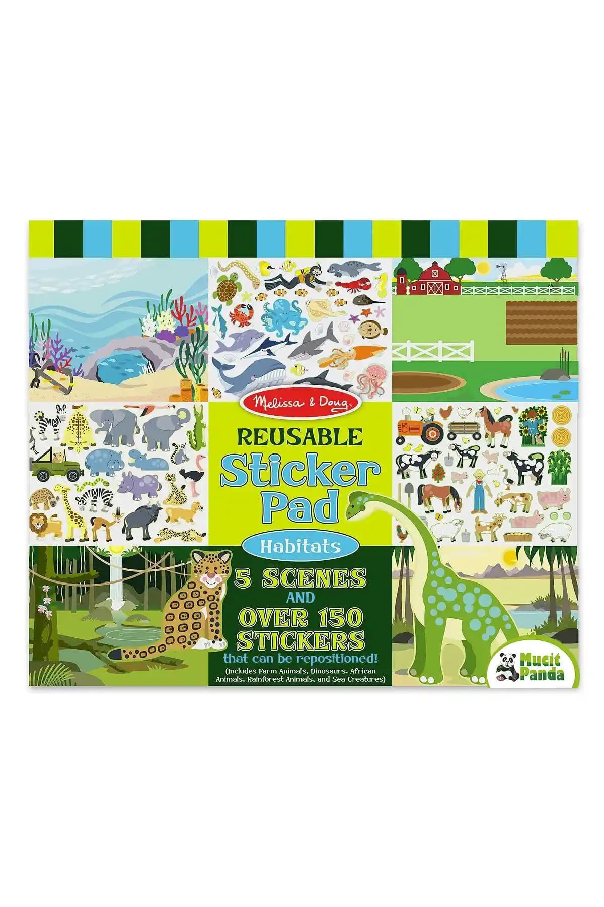 Melissa & Doug Hayvanlar Temalı Tak Çıkar Çıkartma Kitabı Çocukların Öğrenme ve Eğlenme Deneyimini Destekler