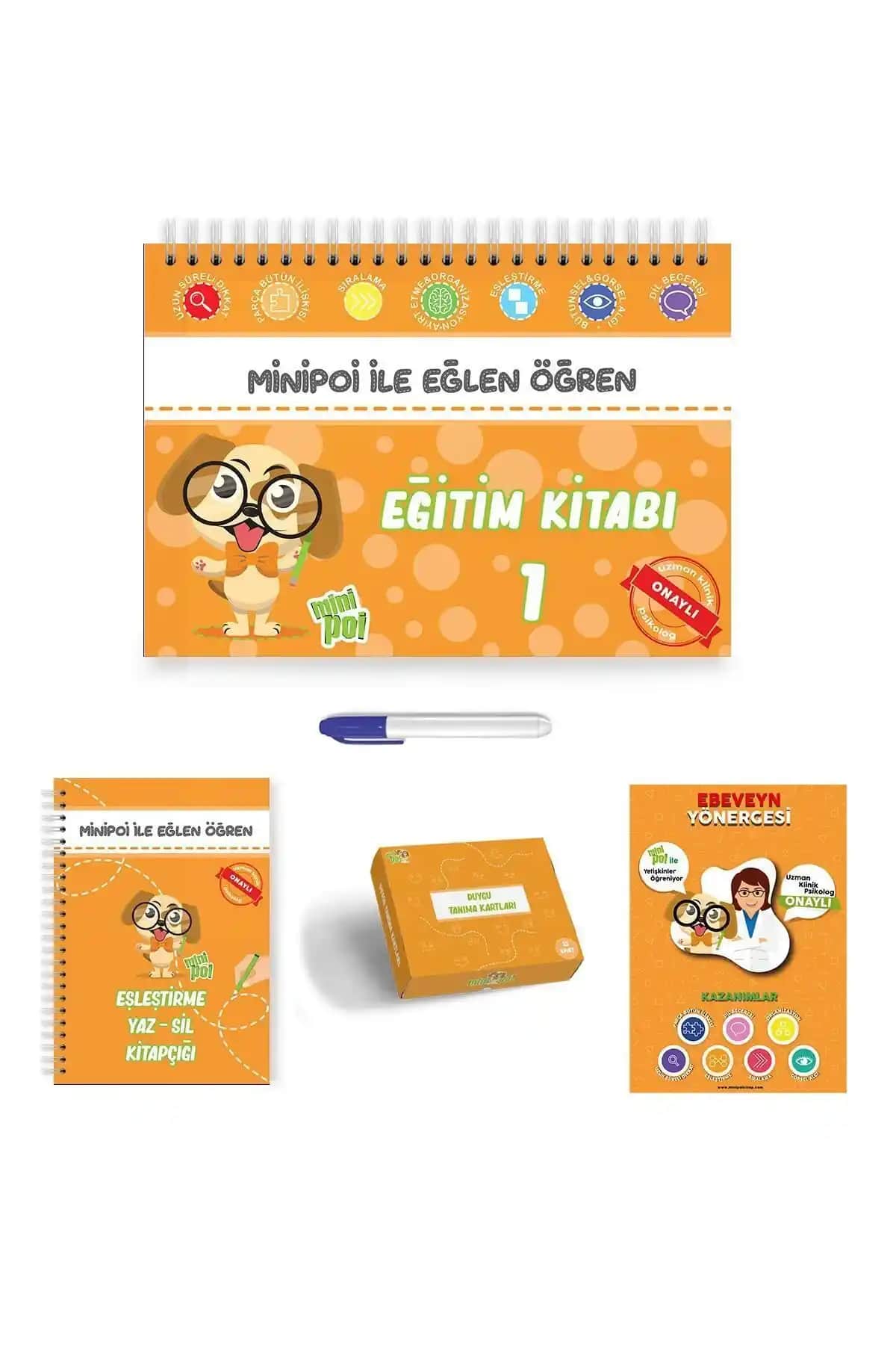 Minipoİ 2-3 Yaş Çocuklar İçin Konuşma ve Dikkat Geliştiren Etkinlikler Seti