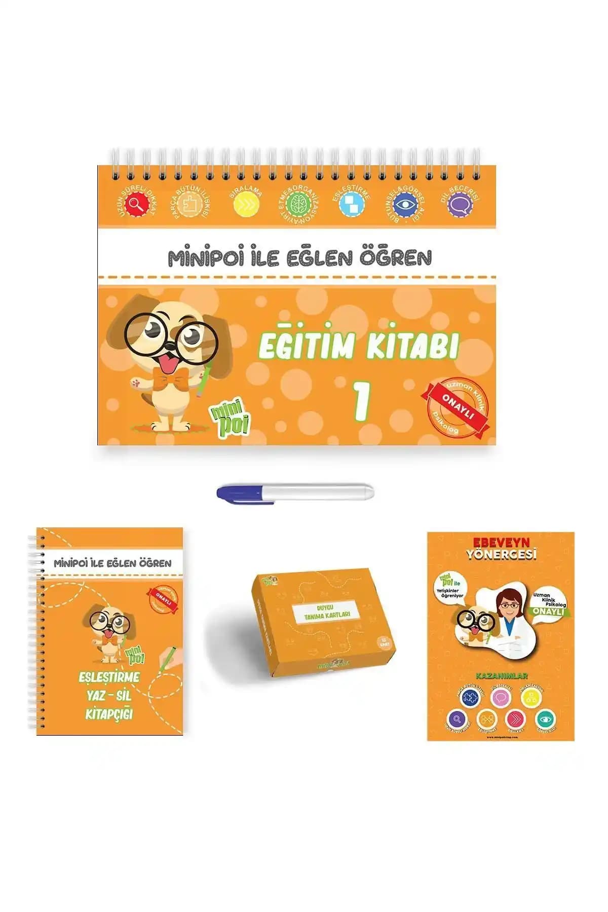 Minipoİ 2-3 Yaş Çocuklar İçin Konuşma ve Dikkat Geliştiren Etkinlikler Seti