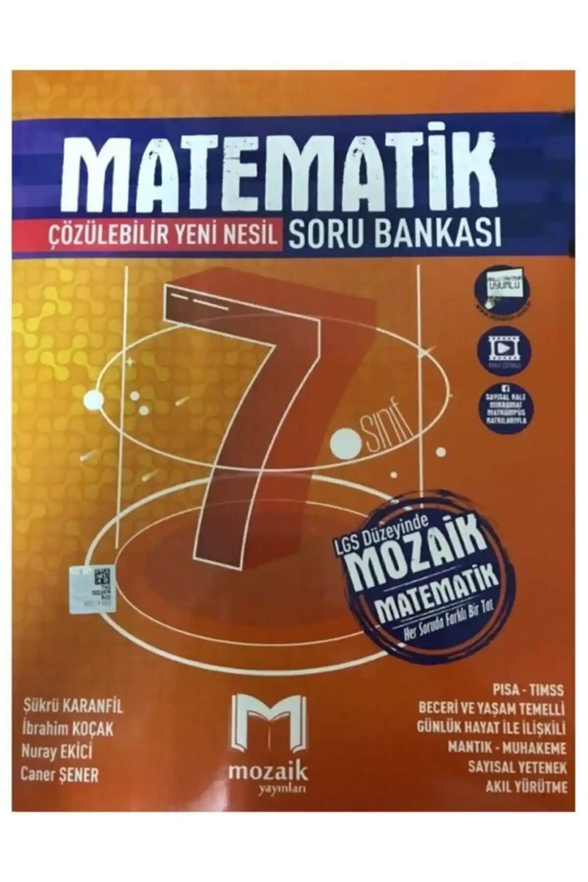 Mozaik Yayınları 7. Sınıf Matematik Soru Bankası Yeni Nesil Çözülebilir Kaynak