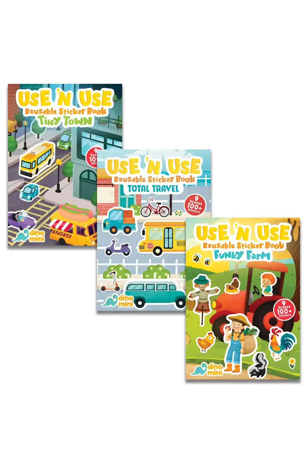 Neobebek Use 'n Use Sticker Book Süper Seti: Çocuklar İçin Eğlenceli ve Geliştirici Aktivite Kitabı
