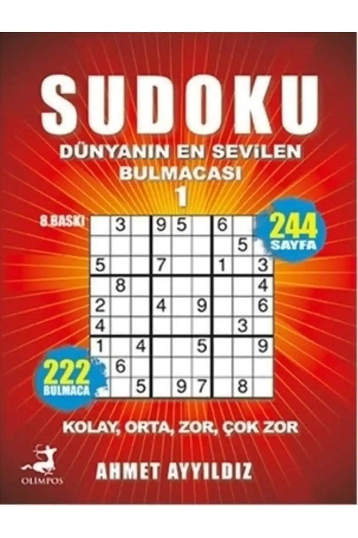 Olimpos Yayınları Sudoku 1 Zekâ ve Konsantrasyonu Artıran Puzzle Kitabı