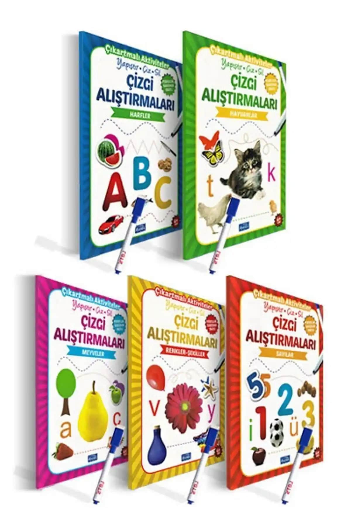 Parıltı Yayıncılık Çizgi Alıştırmaları Seti 3-6 Yaş Çocuklar İçin Eğitici ve Eğlenceli Kitaplar