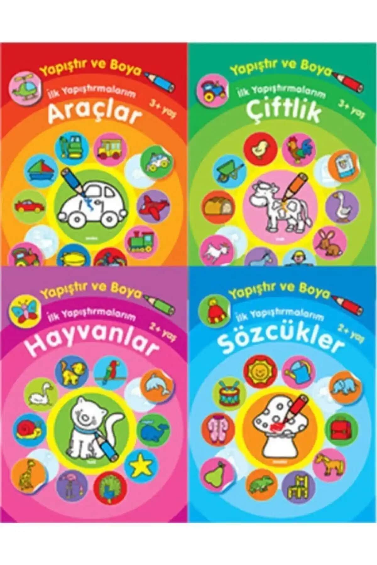 Parıltı Yayınları Çocuk Boyama ve Çıkartma Kitapları Seti: Eğlenceli ve Eğitici Aktivite Kaynağı