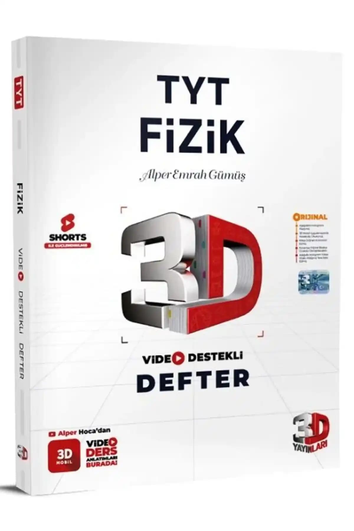 TYT Fizik Video Destekli Defteri: Yenilikçi Konu Anlatımı ve 3D Görsellerle Öğrenme