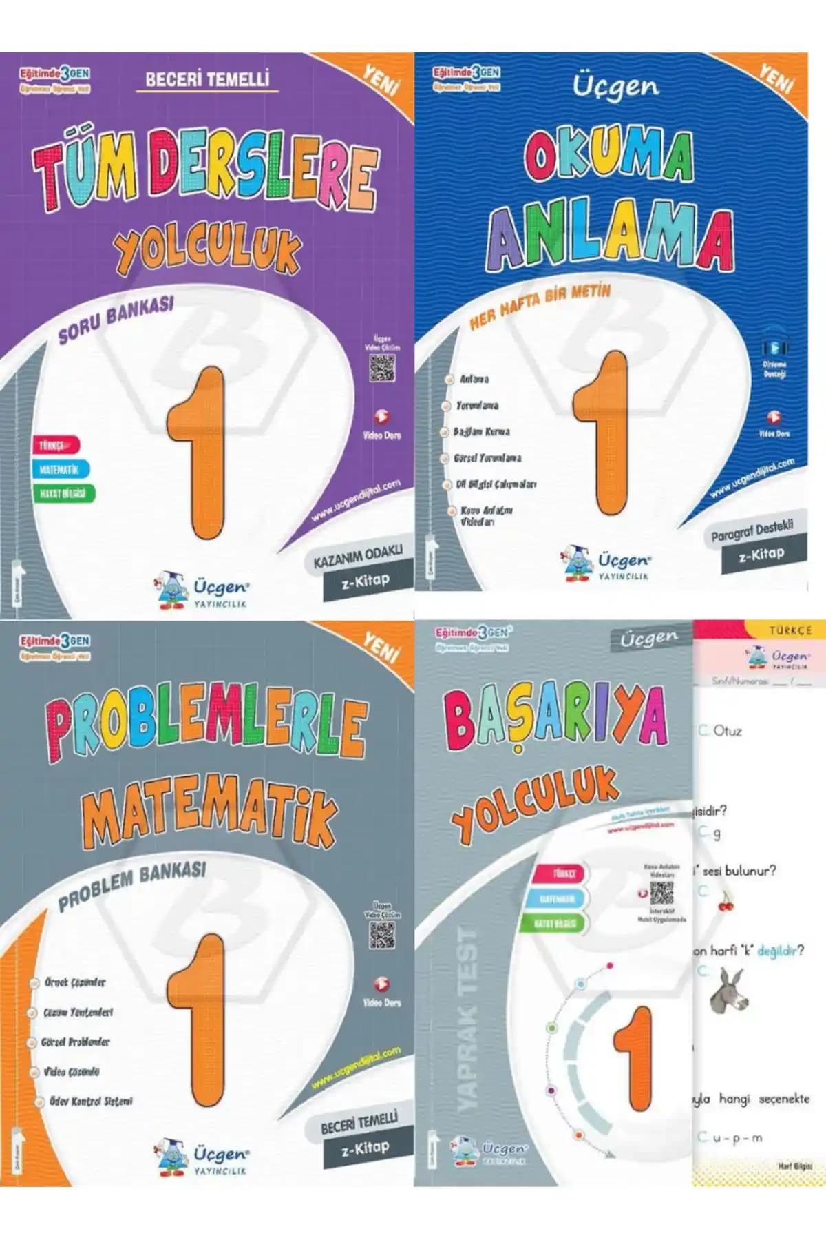 Üçgen 1. Sınıf Tam Set 4 Kitap: Öğrenciler İçin Güncel ve Kapsamlı Matematik Eğitimi