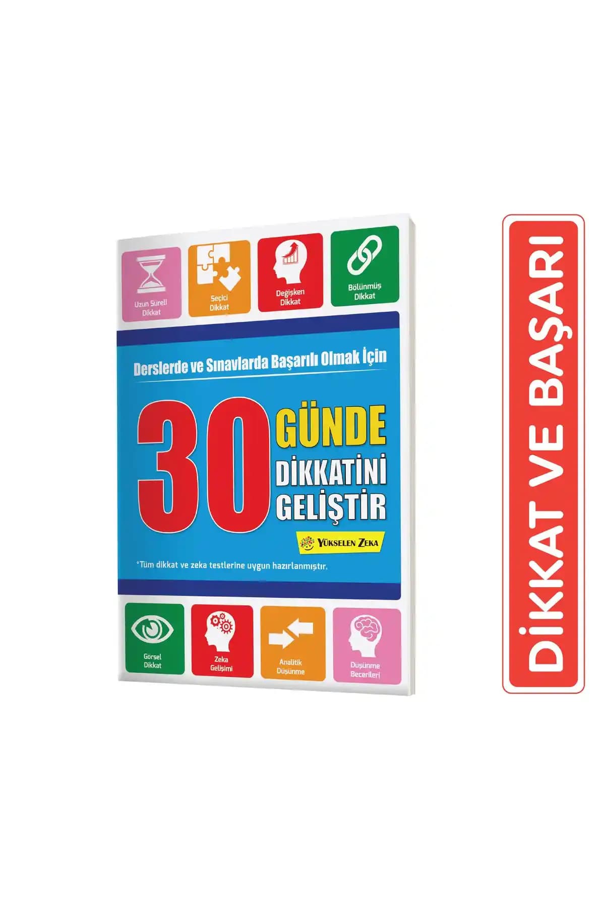 Yükselen Zeka Yayınları 30 Günde Dikkat Geliştirici Kitap Çocuklar İçin Eğitim Materyali