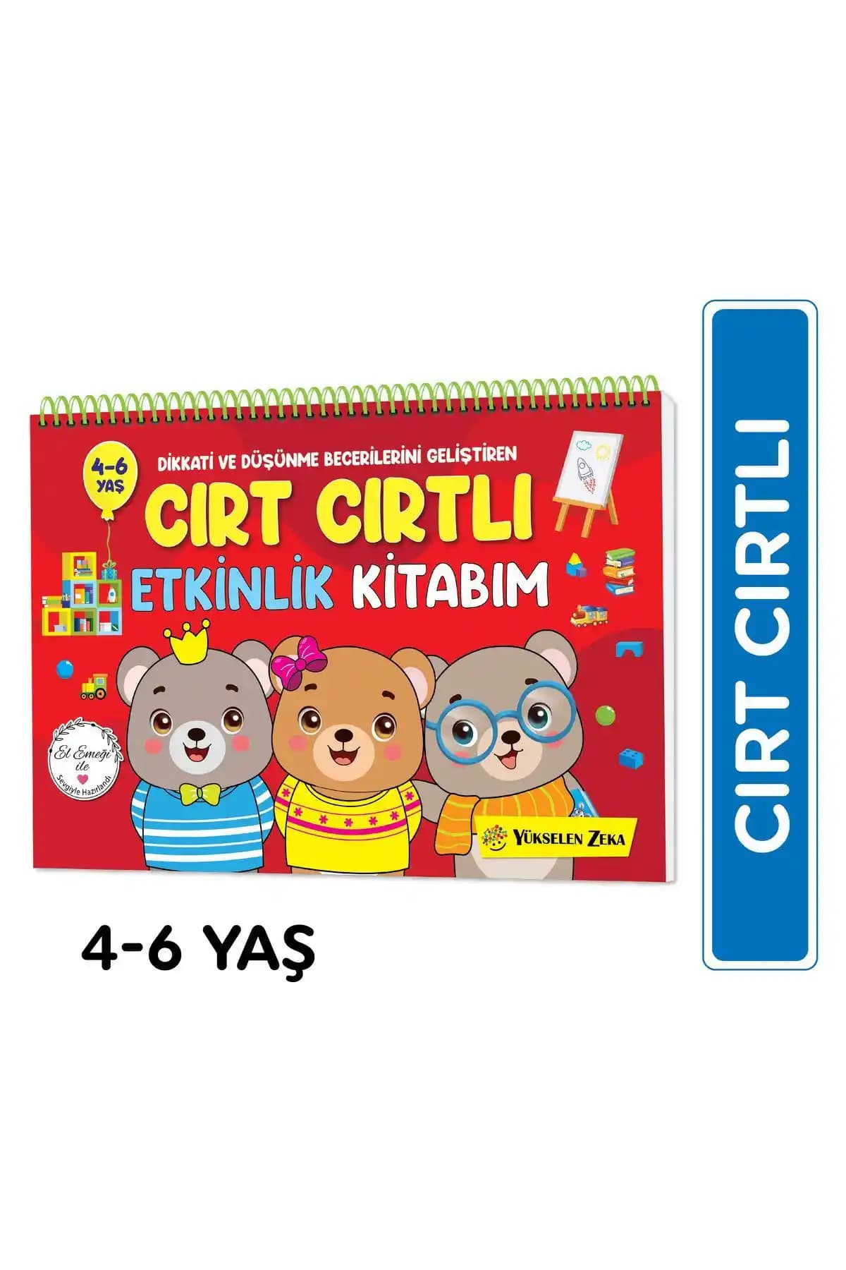 Yükselen Zeka Yayınları'nın 4-6 Yaş Çocuklar İçin Cırt Cırtlı Etkinlik Kitabı
