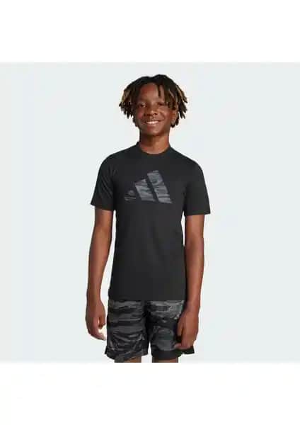 adidas Çocuklar İçin Sürdürülebilir ve Fonksiyonel Spor Tişörtü Training Essentials Camo-Print