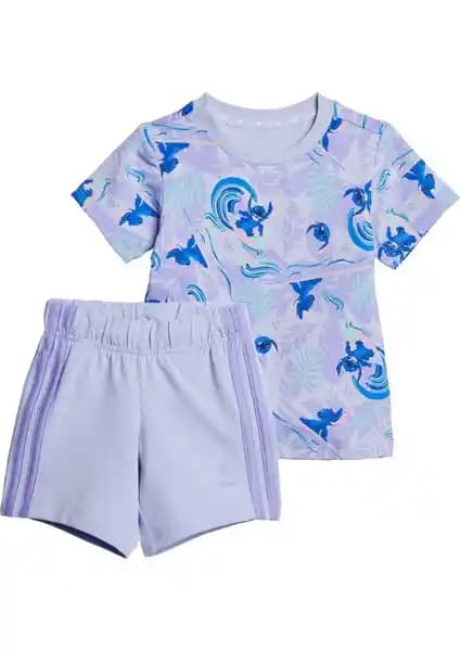 Adidas Disney Lilo & Stitch Çocuk T-Shirt Seti Rahat ve Eğlenceli Tasarım