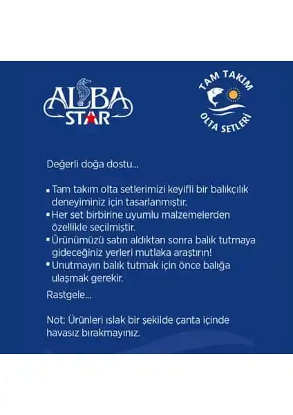 AlbaStar Tam Takım Kıyı Olta Seti Balıkçılık Hobi Ekipmanları Profesyonel ve Amatör Kullanıcılar İçin