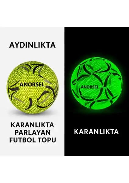 Anorsel Karanlıkta Parlayan Futbol Topu: Dayanıklı ve Çok Yüzeyli Spor Ekipmanı