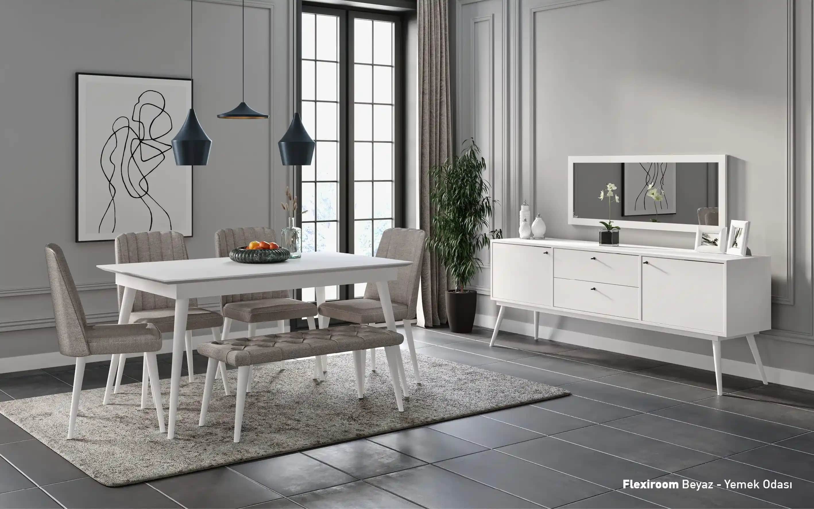 Beyaz Yemek Odası Takımı Seçimi ve Dekorasyon İpuçlarıyla Şık ve Ferah Mekanlar