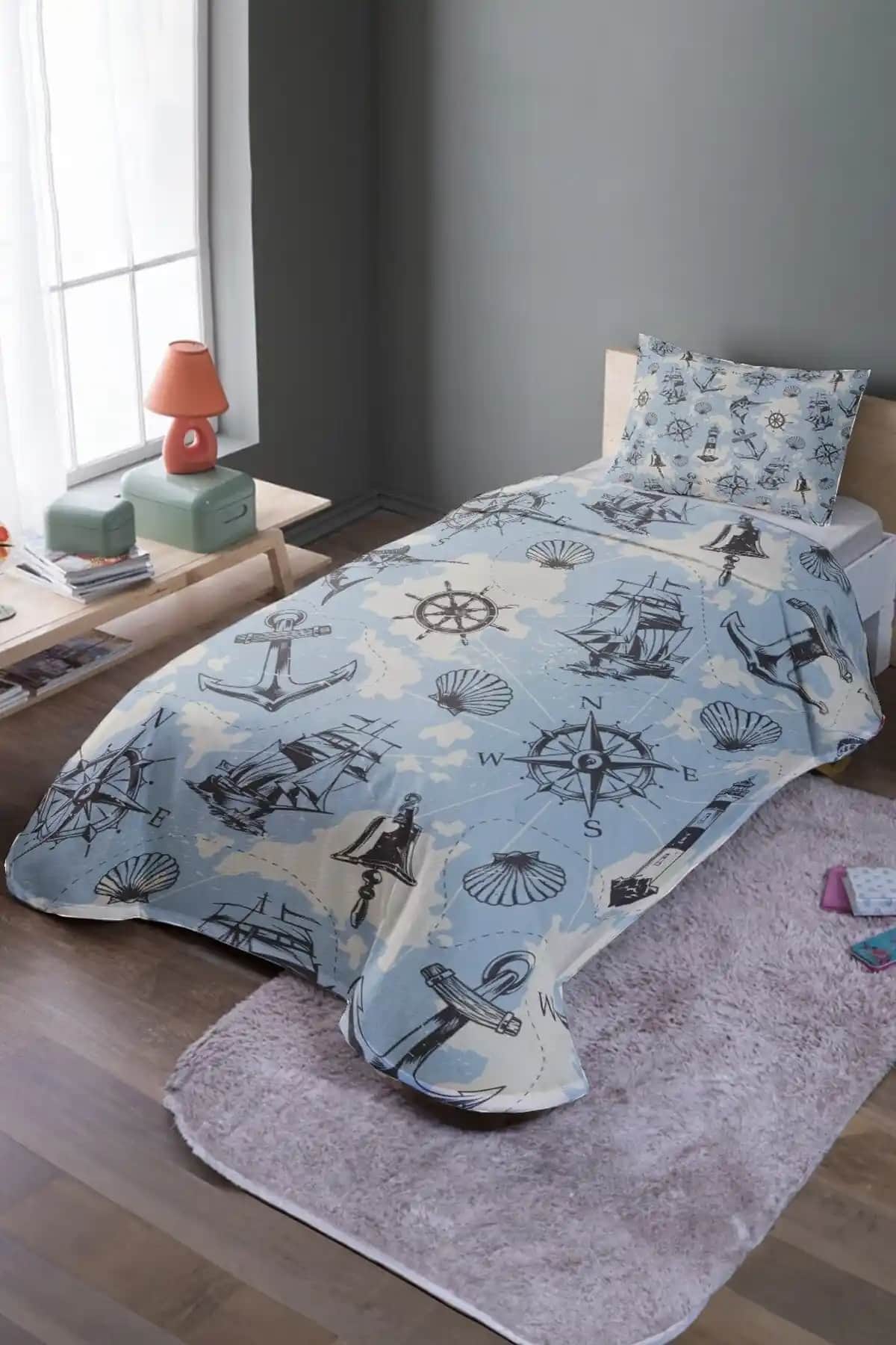 Denizci Pike Takımı ile Yatak Odasında Deniz Teması Dekorasyonu Nasıl Yapılır