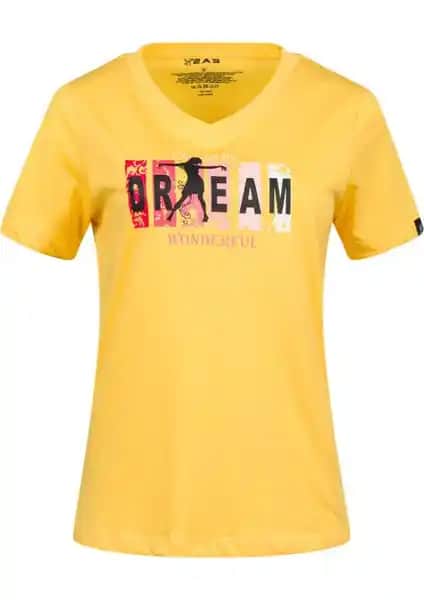 Doğa Dostu Sürdürülebilir Moda: 2AS Alone Baskılı Kadın V Yaka T-Shirt 404