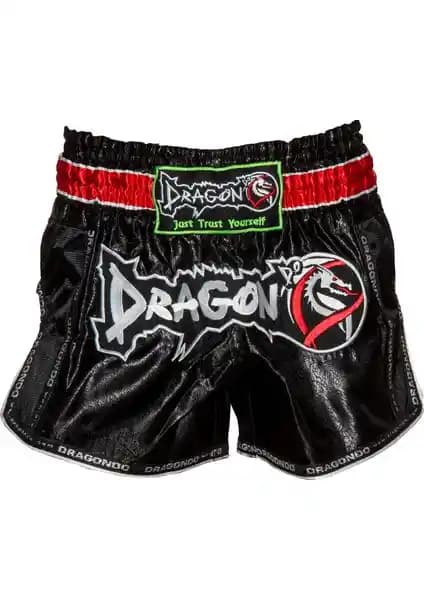 Dragon Retro Muay Thai Şortu Siyah Performans ve Estetik Birlikteliği