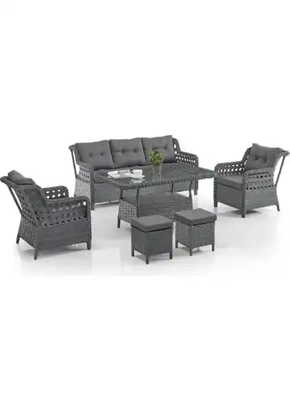 EVDEMO Deniz Rattan ve Lara Metal Puflu Bahçe Takımları Karşılaştırması