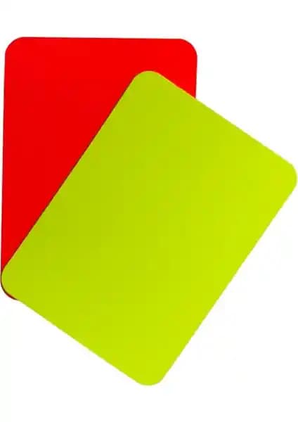 Hakemsizsiniz Sarı Kırmızı Kart Profesyonel Dayanıklı ve Estetik Hakem Kartı