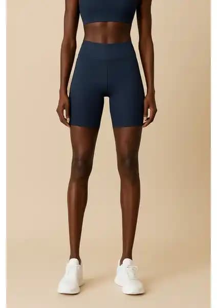 HNX Kadın Yüksek Bel Toparlayıcı Fitilli Kısa Spor Tayt Performans ve Şıklık İçin Uygun