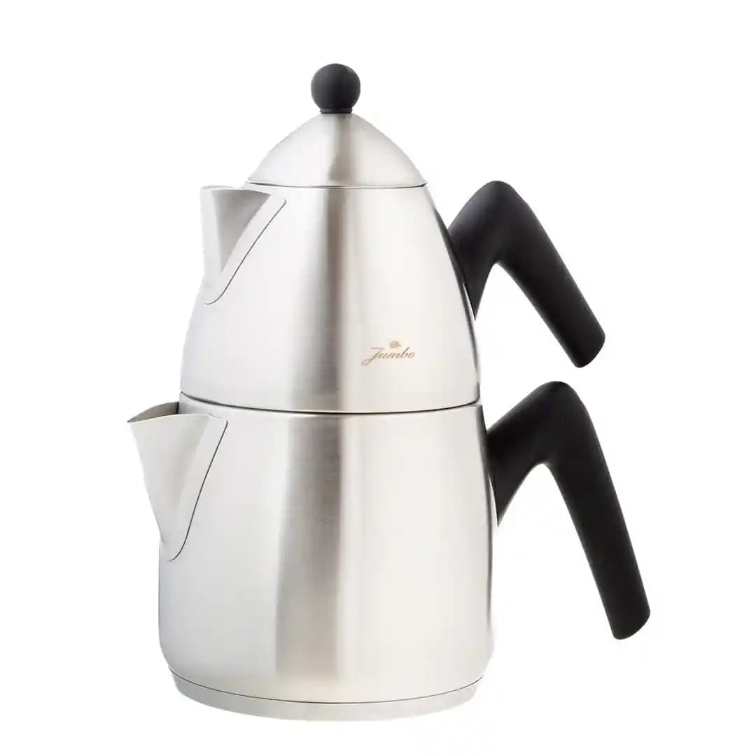 Jumbo Steel Mat Çaydanlık ile Modern ve Şık Mutfak Dekorasyonu Yaratın