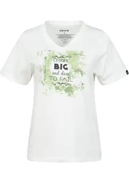 Kadınlar İçin Sürdürülebilir ve Şık V Yaka Pamuk Tişörtü 405