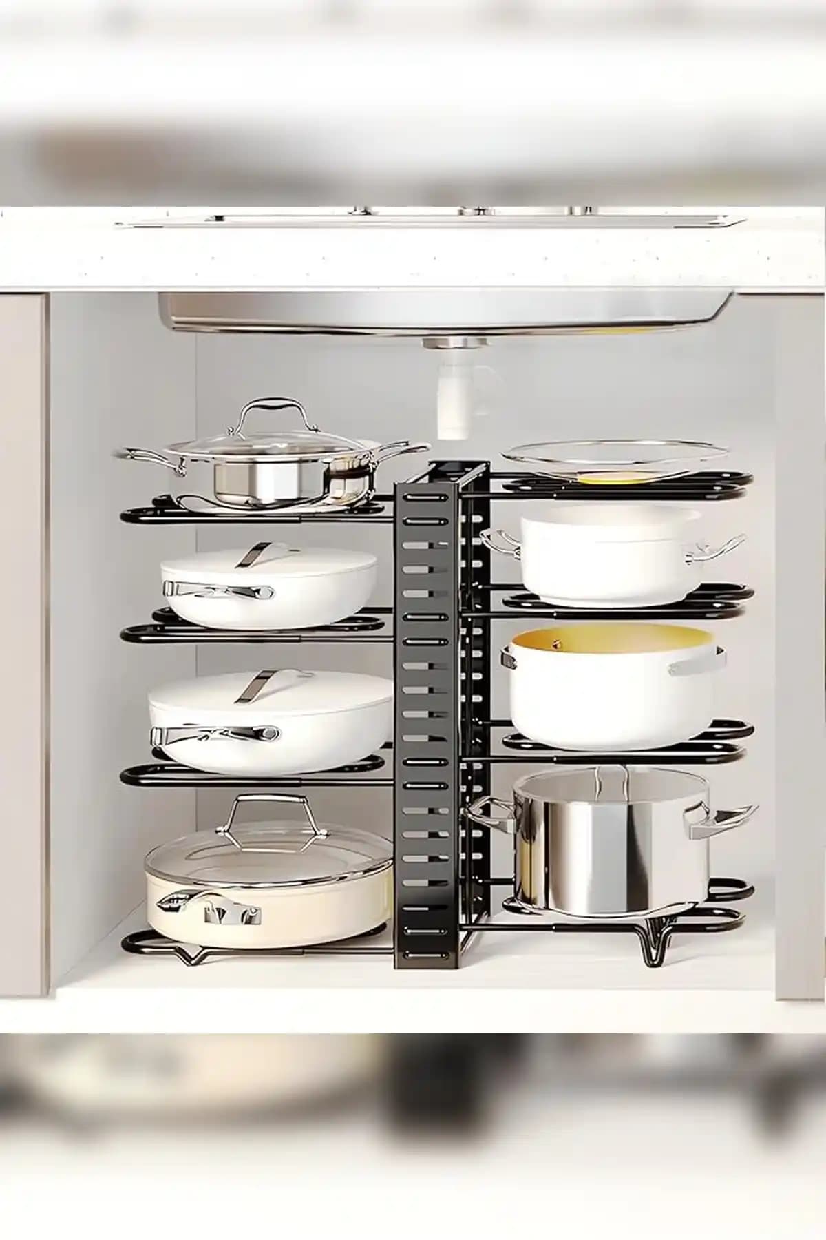 Mutfakta Düzeni Sağlayan Tencere Organizerları ve Dekorasyon İpuçları