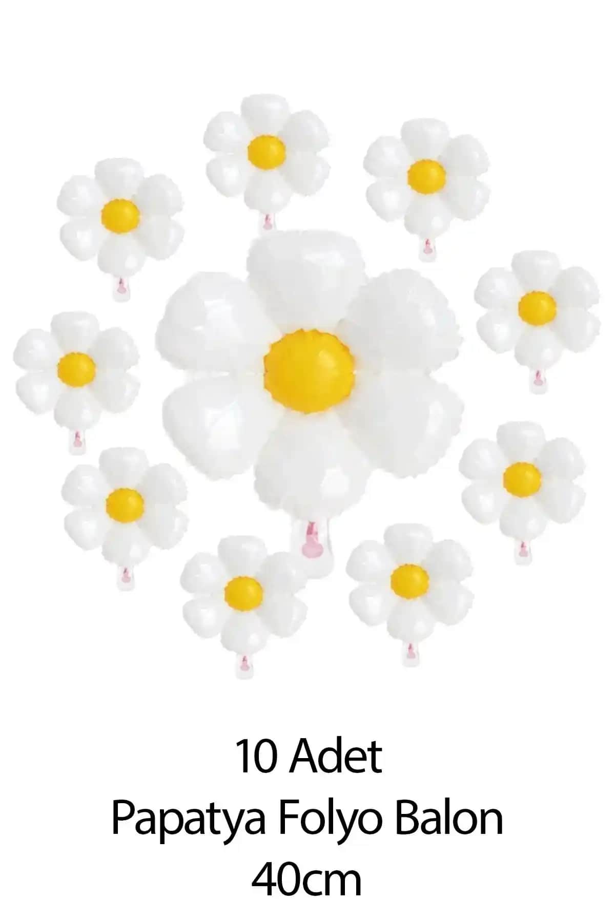 Papatya Folyo Balonlar ile Şık ve Doğa Temalı Dekorasyon Fikirleri