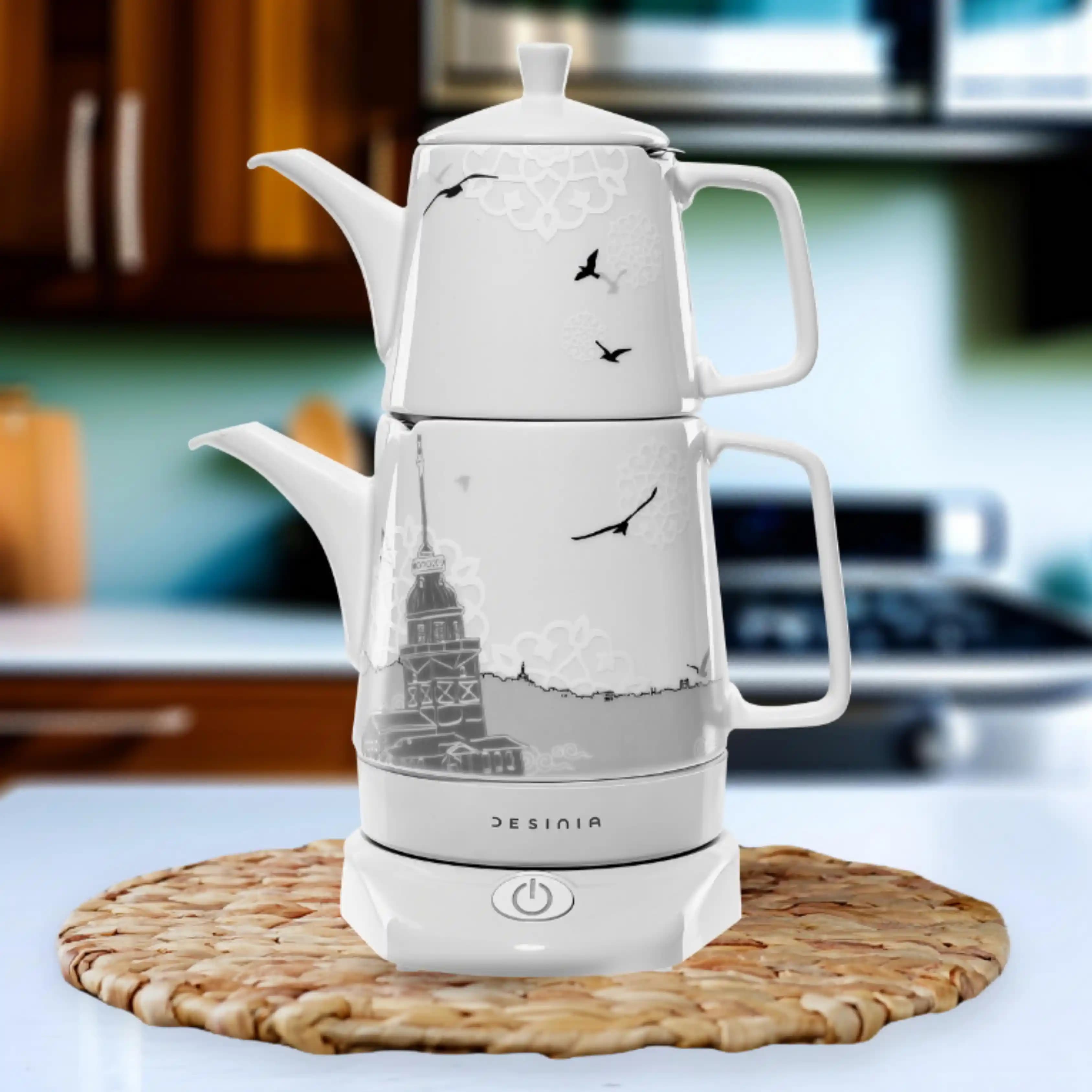 Porselen Çay Makinesi ile Dekorasyon ve Mobilyada Zarafet ve İşlevsellik