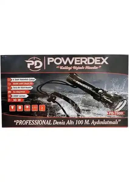 Powerdex PD-7900 Su Altı Dalış El Feneri Güçlü Işık ve Dayanıklılık Özellikleriyle