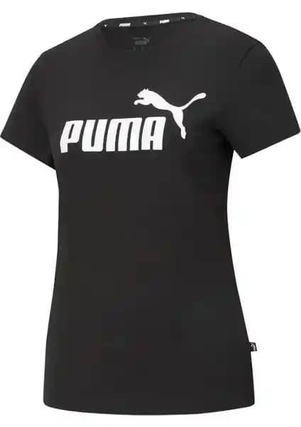 Puma ESS Logo Siyah Kadın Kısa Kol T-Shirt Modern, Şık ve Sürdürülebilir Tasarım