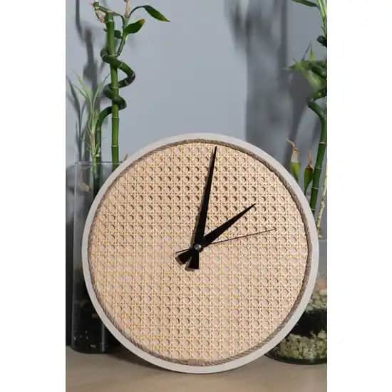 Rattan Duvar Saati ile Evinize Doğal ve Şık Bir Atmosfer Katın
