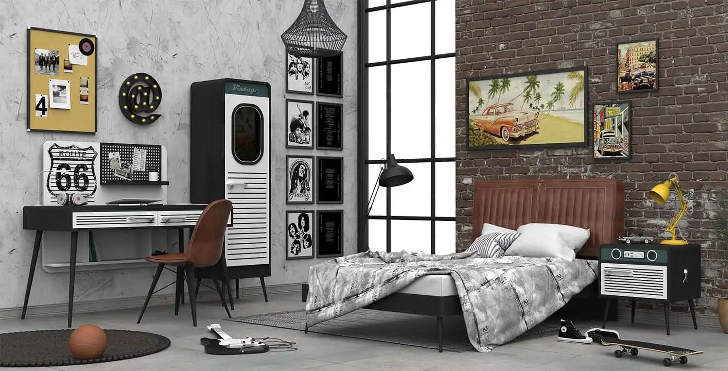 Retro Genç Odası Dekorasyonu: Modern Dokunuşlarla Zamana Yolculuk