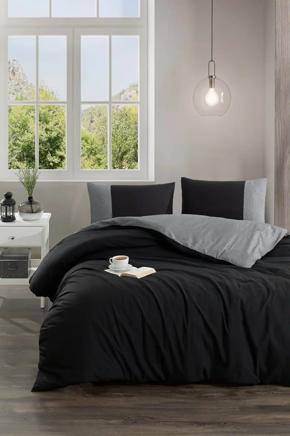 Siyah Gri Nevresim Takımı ile Modern ve Şık Yatak Odası Dekorasyonu İpuçları