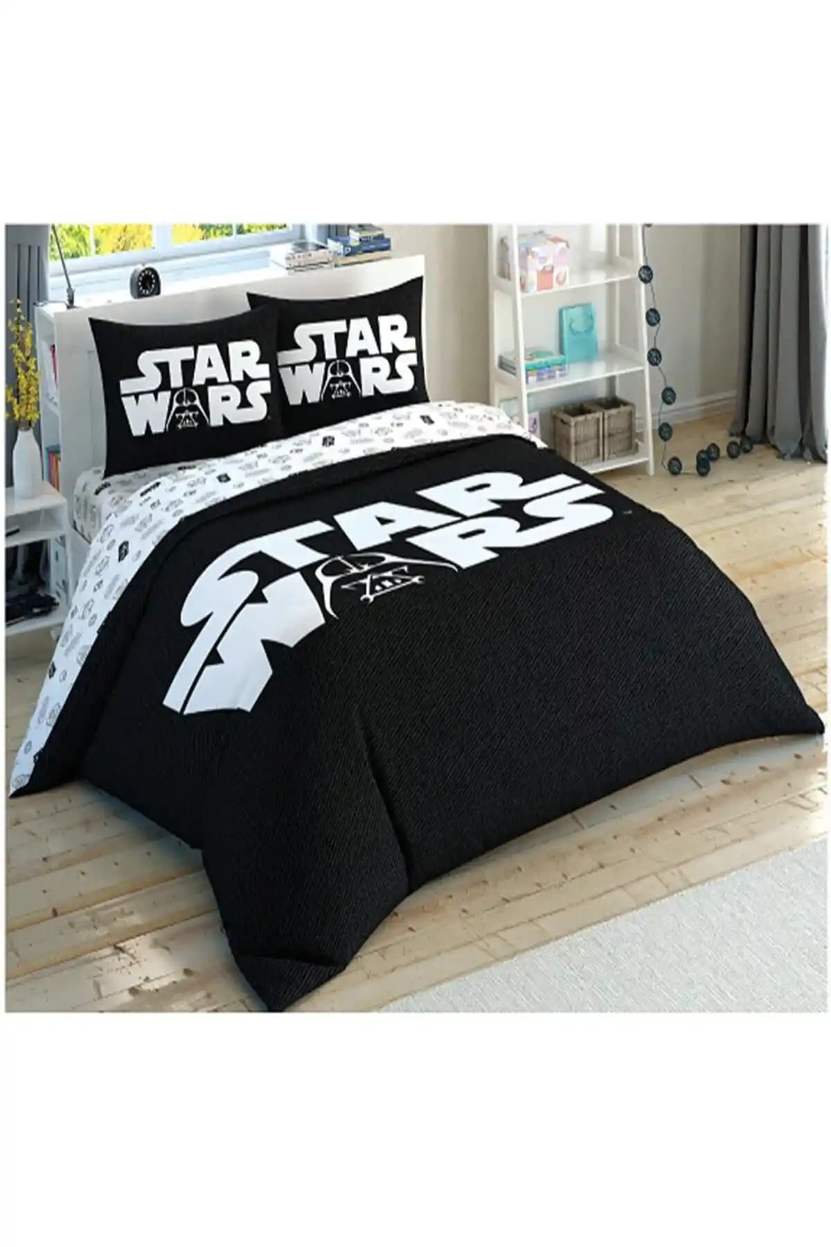 Star Wars Temalı Nevresim Takımları ile Yatak Odasında Uzay Teması Dekorasyonu