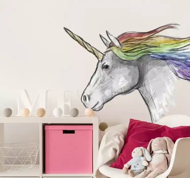 Unicorn Duvar Stickerlarıyla Çocuk ve Yetişkinler İçin Sihirli Dekorasyon Fikirleri
