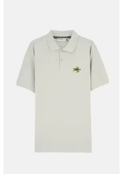 WWF Market Caretta Polo Yaka T-Shirt Gri - Sürdürülebilir ve Şık Tasarım