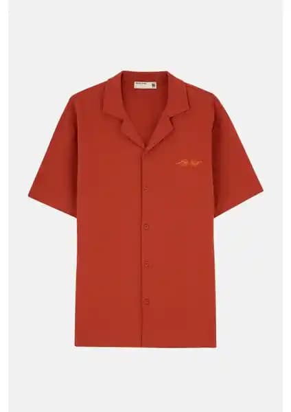 WWF Market Kiremit Renkli Müslin Gömlek Modern Tasarım ve Konforun Buluşması